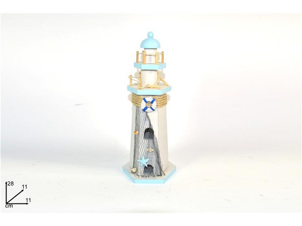 Faro soprammobile in legno