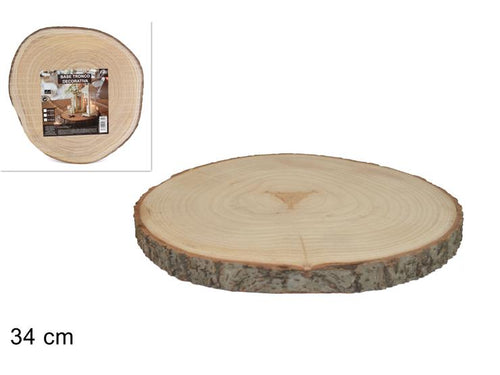 Base tronco legno 34cm Natural