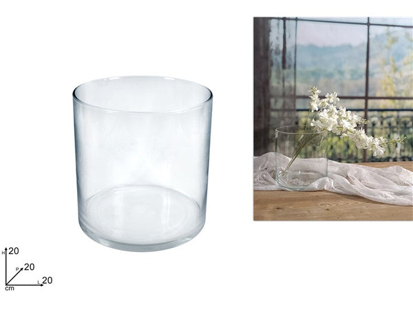 Vaso Vetro Cilindro 20cm Ø20cm