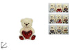 PELUCHE ORSO C/CUORE PAILETTES CM.20
