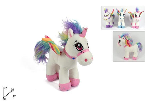 PELUCHE UNICORNO CON ALI CM. 25 3 ASS