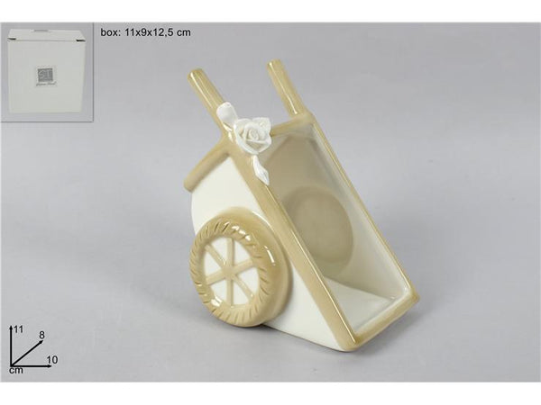 Carriola in ceramica