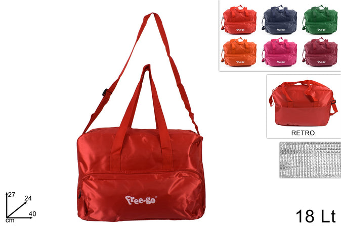 Borsa Frigo 18LT Con Due Tasche in Tessuto