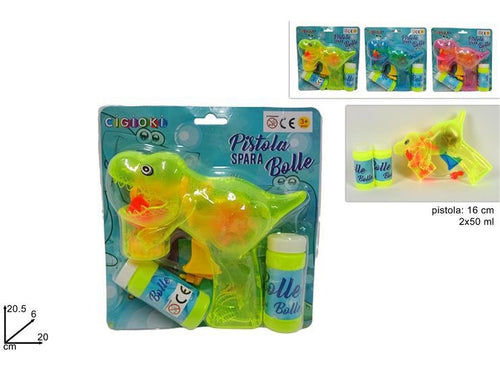 PISTOLA DINOSAURO SPARA BOLLE