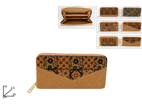 Borsellino donna in sughero,fantasia assortita