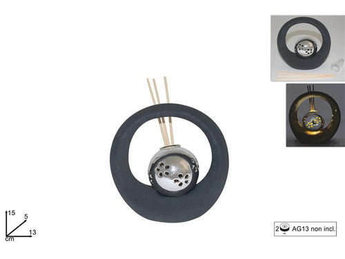 Porta essenza palla con luce grigio