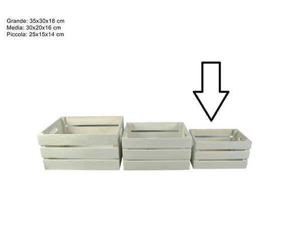 Cassetta Legno Bianco Piccola