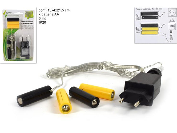 Alimentatore sostitutivo batterie stilo AA