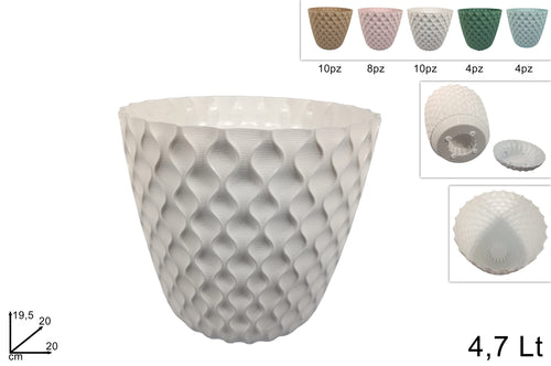 Vaso in Plastica 20cm 4.7L