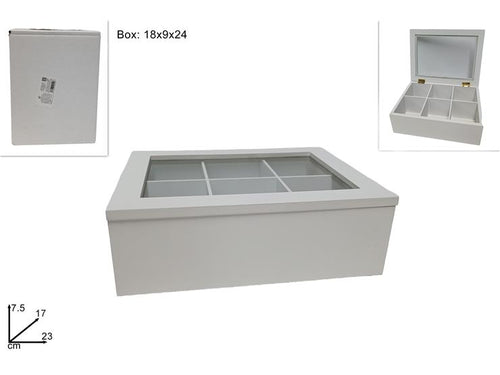 Scatola Legno Tea 6 Posti