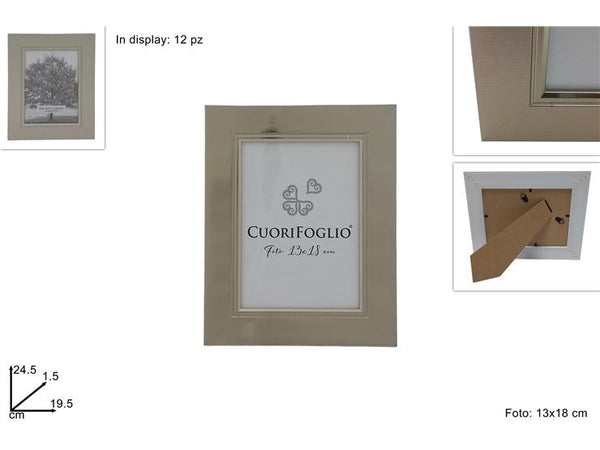 Cornice Legno Silver Nido d'Ape per Foto 13x18