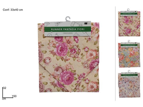 Runner Fantasia Fiori 32x150cm 3 Assortimenti
