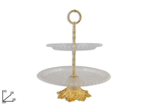 Alzatina in Plastica 2 Piani Trasparente