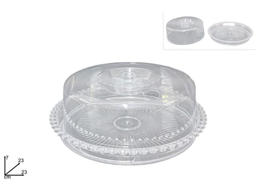 Vassoio 23cm con Coperchio in Plastica