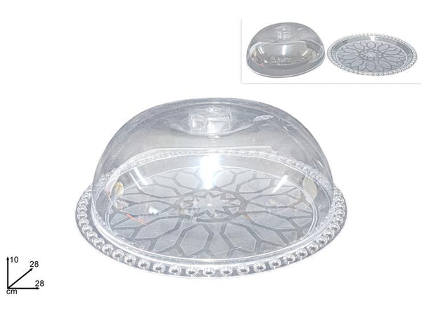 Vassoio 28cm con Coperchio in Plastica