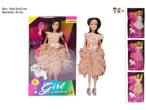 BAMBOLA PARTY CON CANE 3 ASS