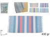 Telo Mare In Cotone e Spugna 80x160cm 435gr Fantasia a Righe in 4 Colori