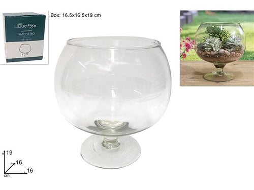 Vaso Vetro Napoleone H19cm x Diametro 16cm