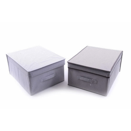 Scatola cambio stagione box in tessuto per abiti e biancheria salvaspazio armadio 50 x 40 cm