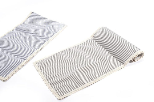 Runner in Tessuto con Pizzo Assortito120x30cm