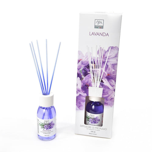 Diffusore di Essenza con Bacchetti in Cotone 125ml Lavanda