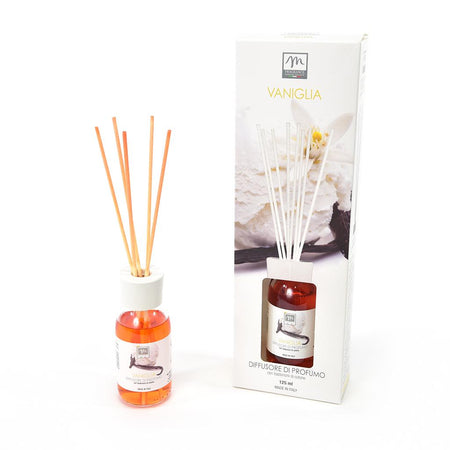 Diffusore di Essenza con Bacchetti in Cotone 125ml Vaniglia