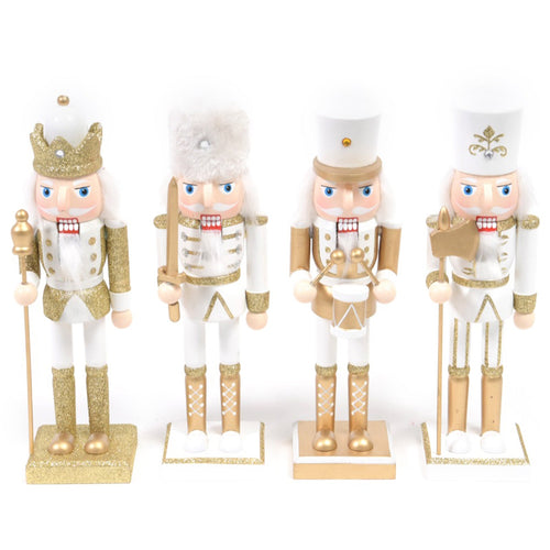 Statuetta decorativa Soldatino schiaccianoci gold natalizio con h 25 cm