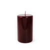 Candela cilindrica decorata Pillar Lucid bordeaux decorazione natalizia