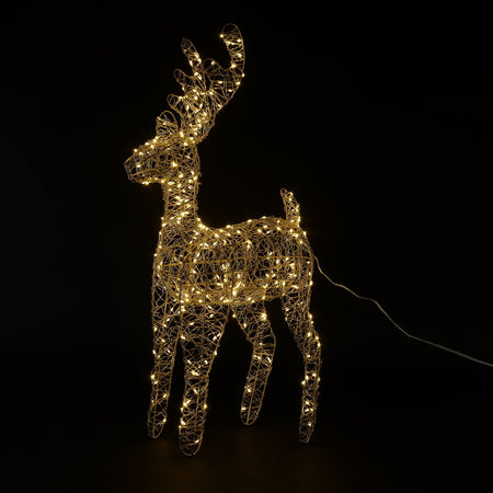 Renna natalizia "Supreme" 3D luminosa con 300 led a luce calda h 70 cm