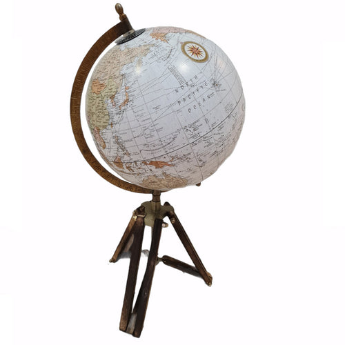 Mappamondo con piedistallo in legno decorazione per Ufficio e Cameretta