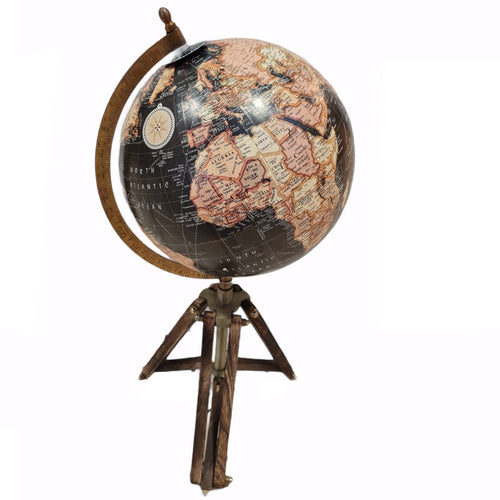 Mappamondo con piedistallo in legno decorazione per Ufficio e Cameretta