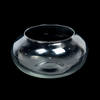Vaso trasparente in vetro per fiori e piante, decorazione da interno ed esterno, 18 x h 8 cm