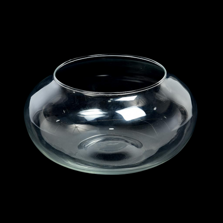 Vaso trasparente in vetro per fiori e piante, decorazione da interno ed esterno, 18 x h 8 cm