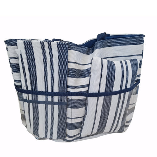 Borsa da mare con stuoia e cuscino in poliestere fasciato 51 cm