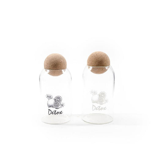 Barattolo in Vetro Borosilicato con Tappo in Sughero 700ml diametro 9xH18.5cm