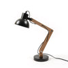 Lampada da scrivania Vintage in legno e metallo h 50 cm per ufficio
