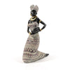 Statuetta in poliresina Perla d'africa donna africana in ginocchio h 30 cm