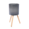 Porta vasi da esterno Cachepot Style in magnesia con gambe in legno Ø30 cm