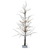Albero luminoso innevato, ramo con led luce calda decorazione da interno