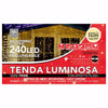 Tenda Luci 240 Led e 24 Fili da Esterno Colore Bianco Caldo