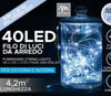 Filo 40 Led Bianco a Batteria da Esterno con 8 giochi