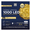 1000 led colore bianco caldo 8 giochi da esterno 75mt cavo trasparente