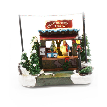 Carillon villaggio natalizio decorazione per villaggio di Babbo Natale con luci, animazioni e suoni