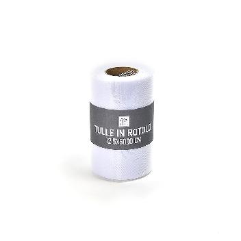 Rotolo Tulle Colore Bianco 12.5cmx50MT