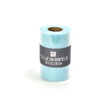 Rotolo Tulle Colore Azzurro 12.5cmx50MT