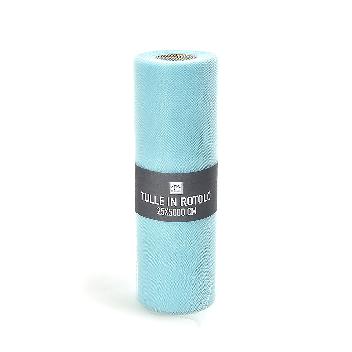 Rotolo Tulle Colore Azzurro 25cmx50MT
