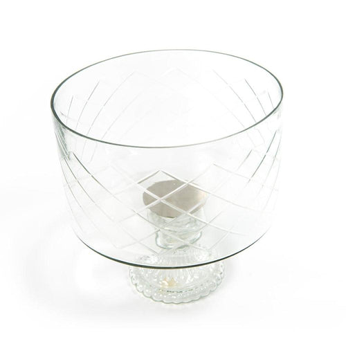 Portacandela in Vetro Trasparente H25Cm Mercury 05094