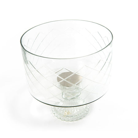 Portacandela in Vetro Trasparente H25Cm Mercury 05094