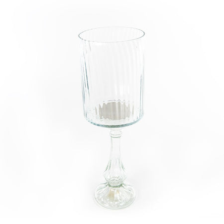 Portacandela in Vetro Trasparente H39,5Cm Mercury 05100