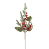 Tralcio natalizio con bacche decorazione natalizia h 60 cm
